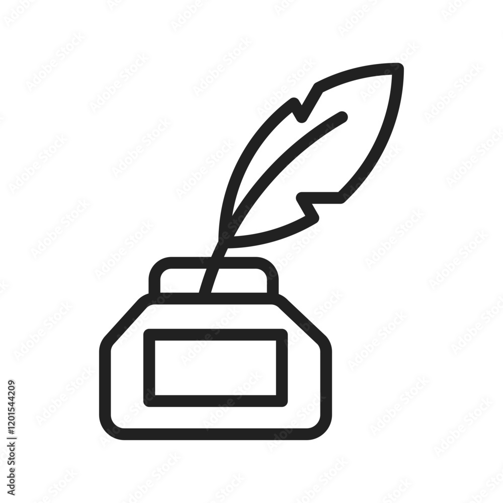 Obraz premium Quill icon vector image. Suitable for mobile apps, web apps and print media.