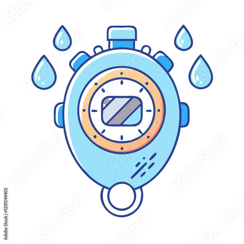 waterproof stopwatch icon, waterproof stopwatch vector illustration-simple illustration of waterproof stopwatch, perfect for waterproof stopwatch logos and themed design 