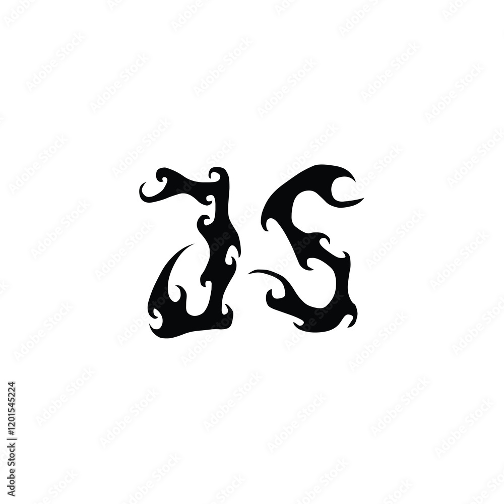 JS monogram logo design letter text name symbol monochrome logotype alphabet character simple logo JS monogram logo design letter text name symbol monochrome logotype alphabet character simple logo