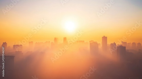 Fototapeta Naklejka Na Ścianę i Meble -  sunrise over the city