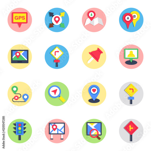 Pack of Maps Flat icon