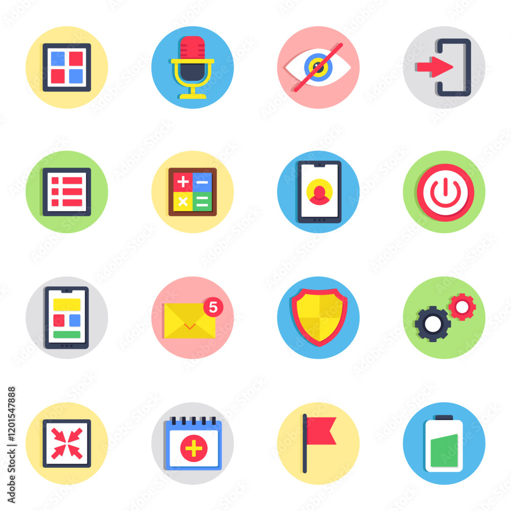 Set of User Interface Flat Icons
