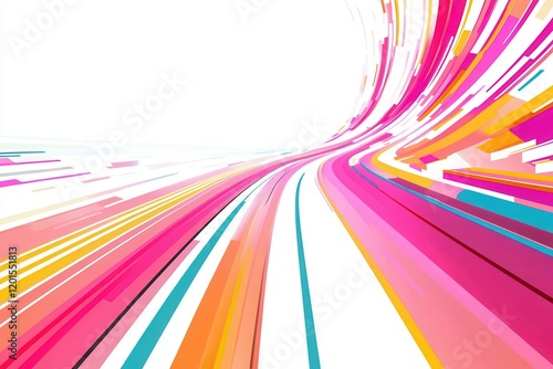 Abstract Vector Art of Colorful Lines Weaving Together in Dynamic Motion Design, Ideal for Backgrounds, Marketing, or Creative Projects
