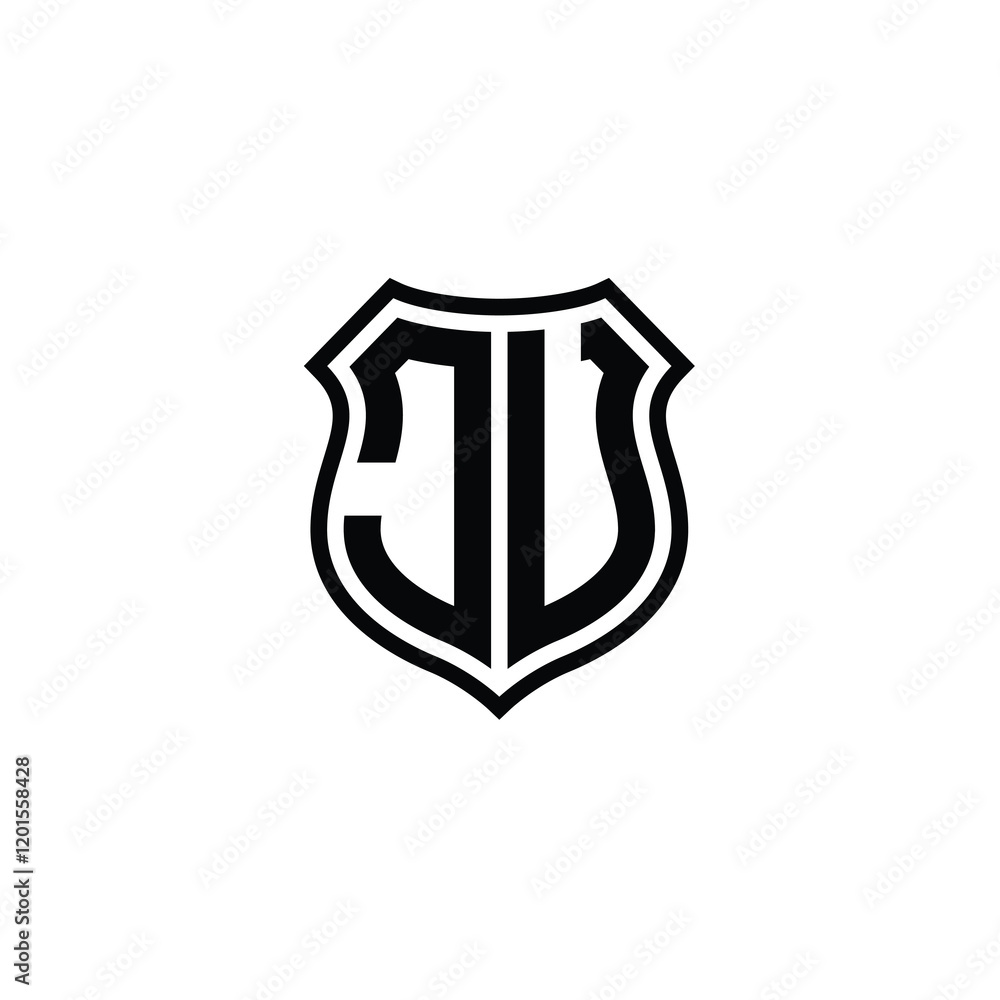 JU monogram logo design letter text name symbol monochrome logotype alphabet character simple logo JU monogram logo design letter text name symbol monochrome logotype alphabet character simple logo