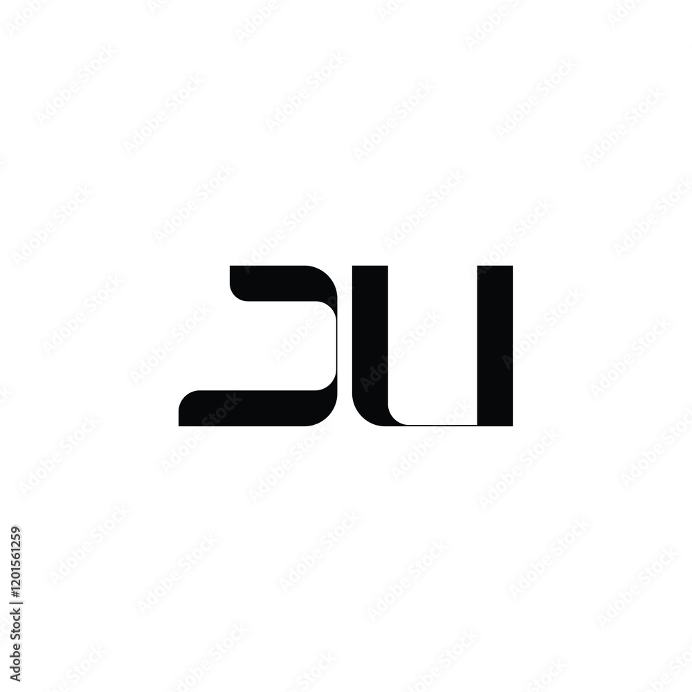 JU monogram logo design letter text name symbol monochrome logotype alphabet character simple logo JU monogram logo design letter text name symbol monochrome logotype alphabet character simple logo