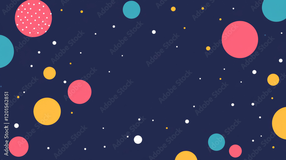 Fototapeta premium Colorful abstract background with circles and dots