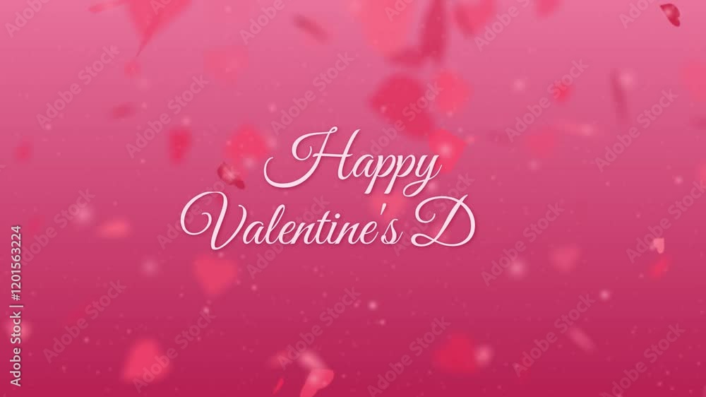 Animated Happy Valentine's Day inscription with swirling hearts in the background. Horizontal animation. Animated Happy Valentine's Day inscription with swirling hearts in the background. Horizontal animation.