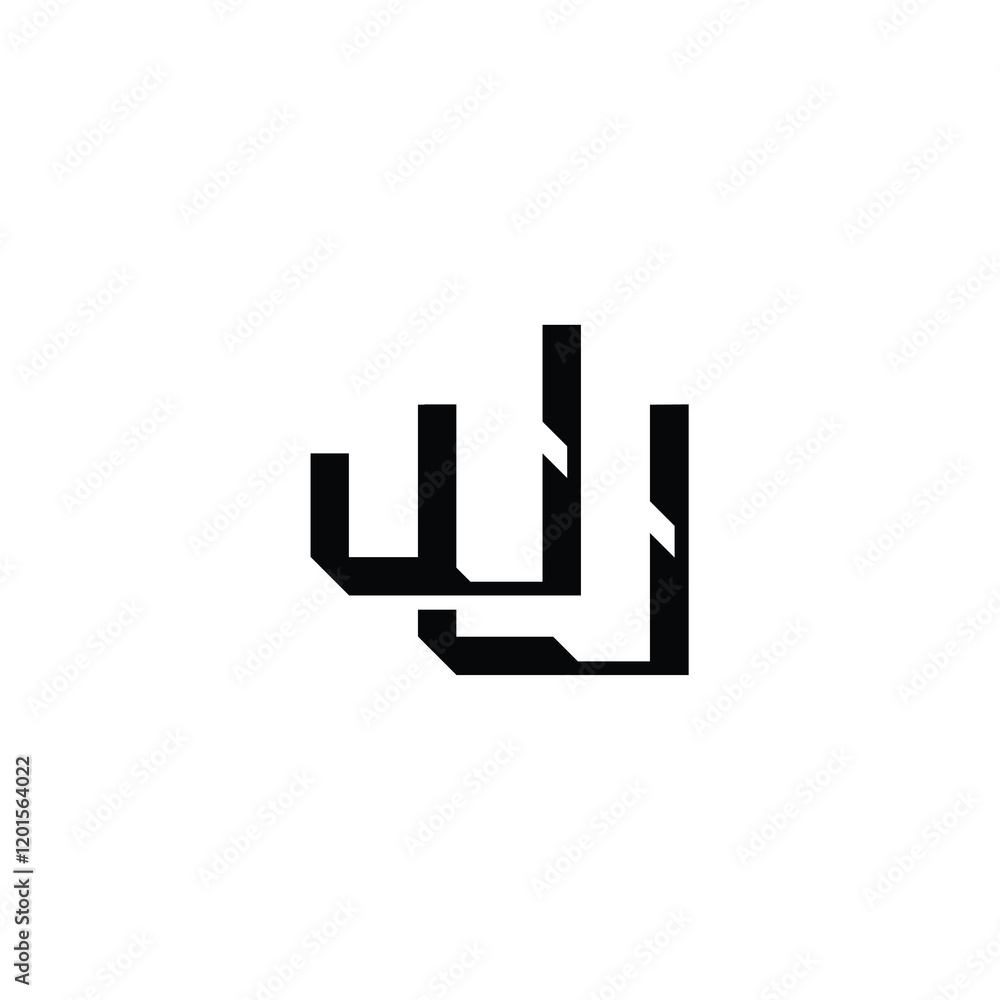 JU monogram logo design letter text name symbol monochrome logotype alphabet character simple logo JU monogram logo design letter text name symbol monochrome logotype alphabet character simple logo