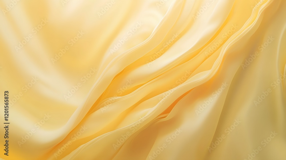 Elegant Draped Pale Yellow Silk Fabric Texture Elegant Draped Pale Yellow Silk Fabric Texture