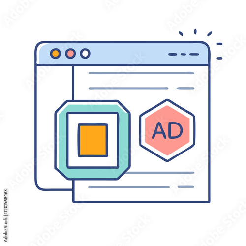 pop up ad blocker icon, pop up ad blocker vector illustration-simple illustration of pop up ad blocker, perfect for pop up ad blocker logos and themed design 