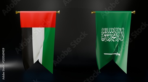 Saudi Arabia and UAE relationship flag