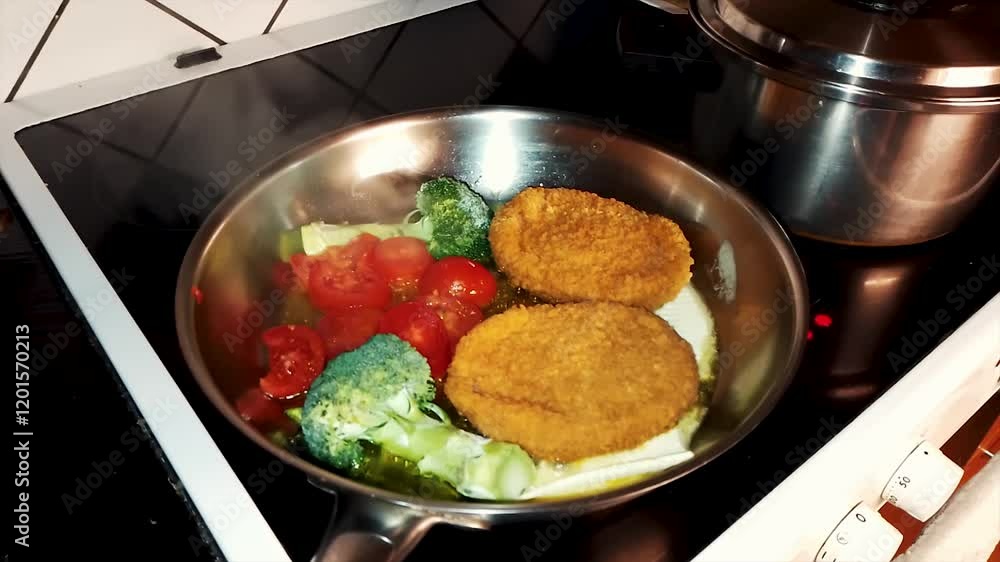 4K30 Delicious Cordon Bleu Schnitzel Making Dinner - Handheld Steady Shot 4K30 Delicious Cordon Bleu Schnitzel Making Dinner - Handheld Steady Shot