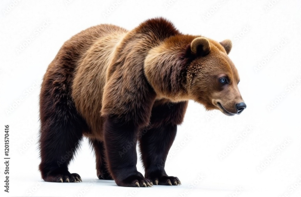 Obraz premium brown bear on a white background