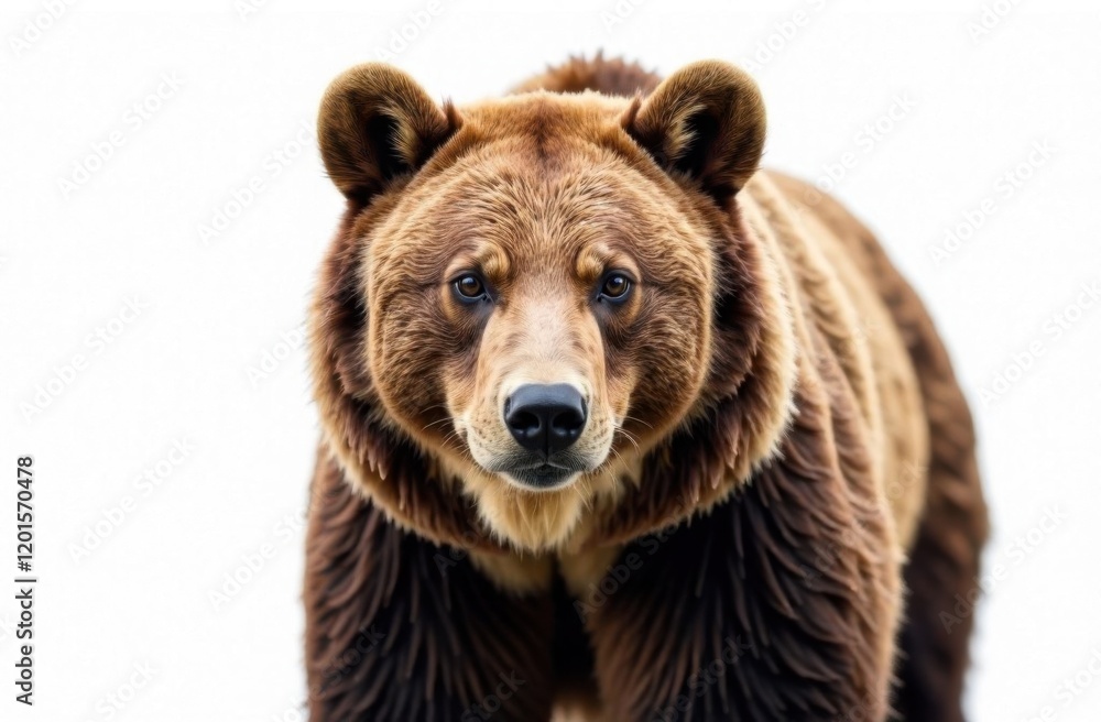 brown bear on a white background