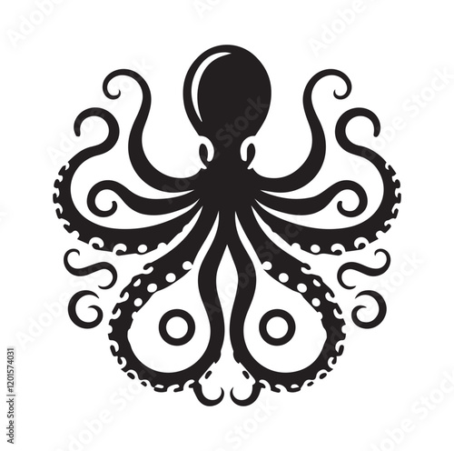 Octopus vector silhouette sh photo