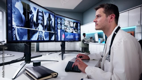 Wallpaper Mural Doctor Screening X Ray Images Torontodigital.ca