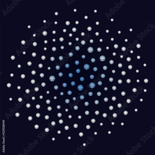 Scattered centered diamonds shawl background