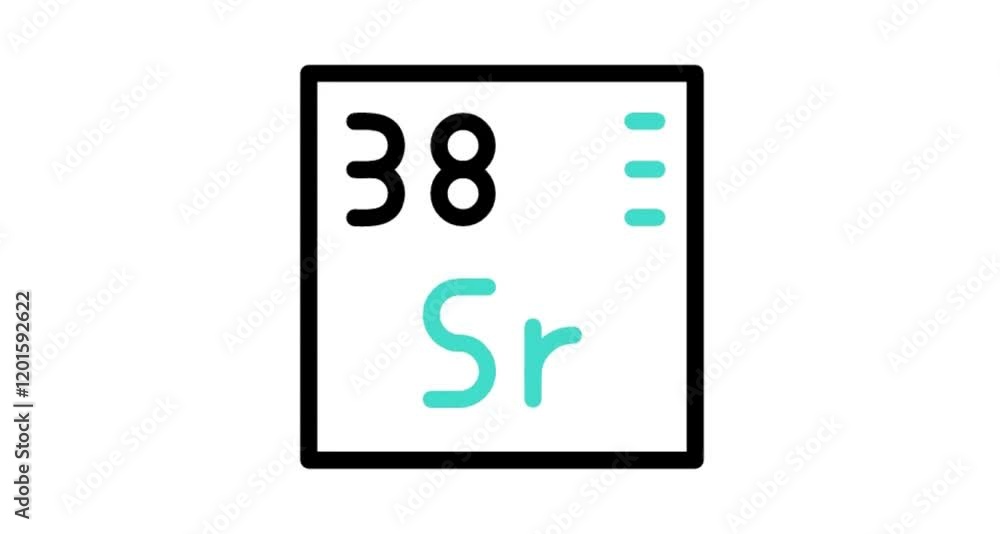 chemical element sign with atomic number Sr 38 chemical element sign with atomic number Sr 38