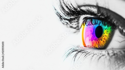 Rainbow Eye - A Close Up of Colorful Iris