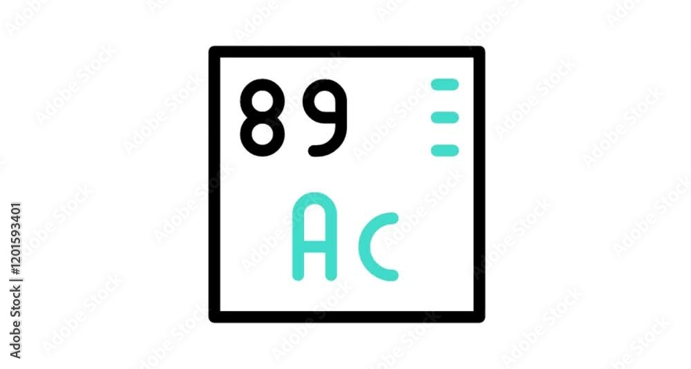 chemical element sign with atomic number Ac 89 chemical element sign with atomic number Ac 89