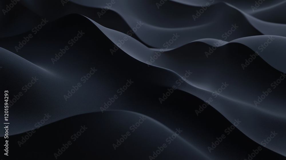 Obraz premium Abstract Wavy Black Background