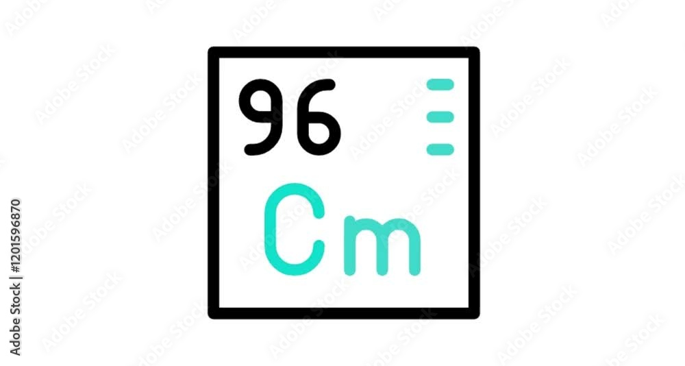 chemical element sign with atomic number Cm 96 chemical element sign with atomic number Cm 96