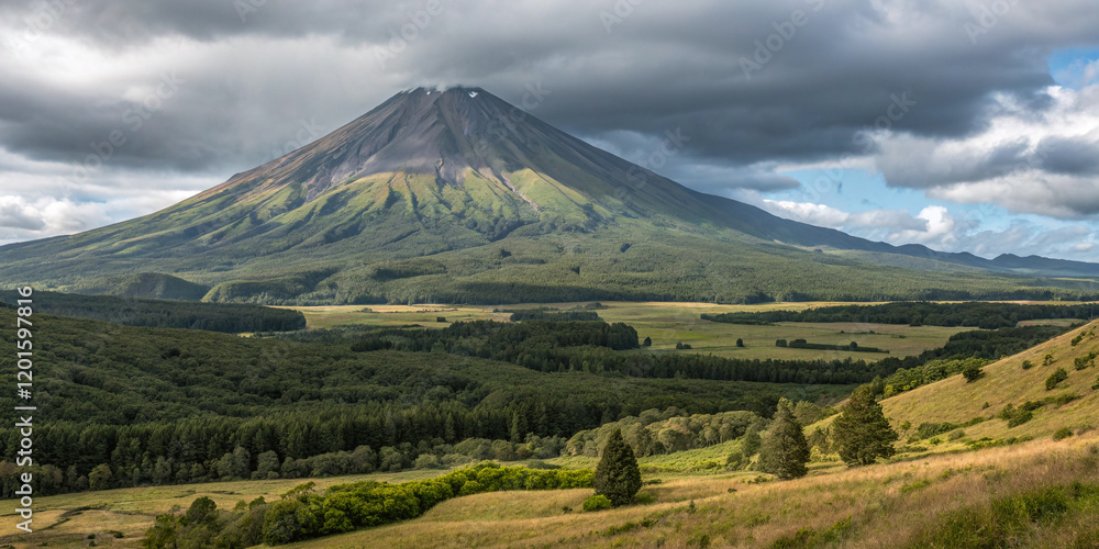 An Awe-Inspiring View of Ngoruhoe Volcano in New Zealand, Ideal for Adventurers An Awe-Inspiring View of Ngoruhoe Volcano in New Zealand, Ideal for Adventurers