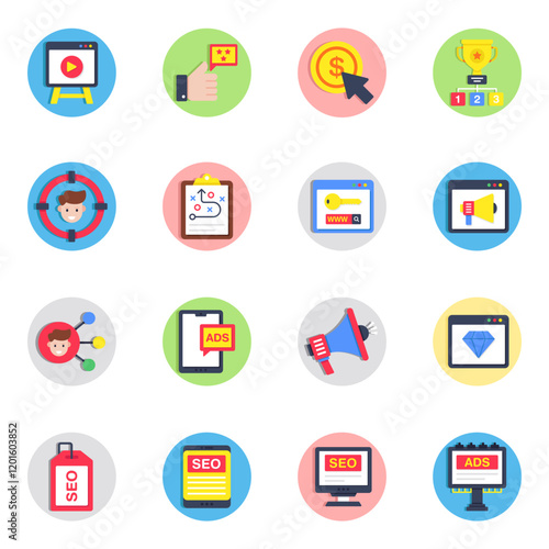 Set of Web Flat Icons