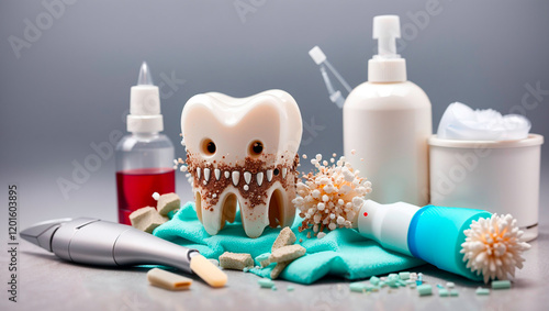 tooth paste and toothbrush