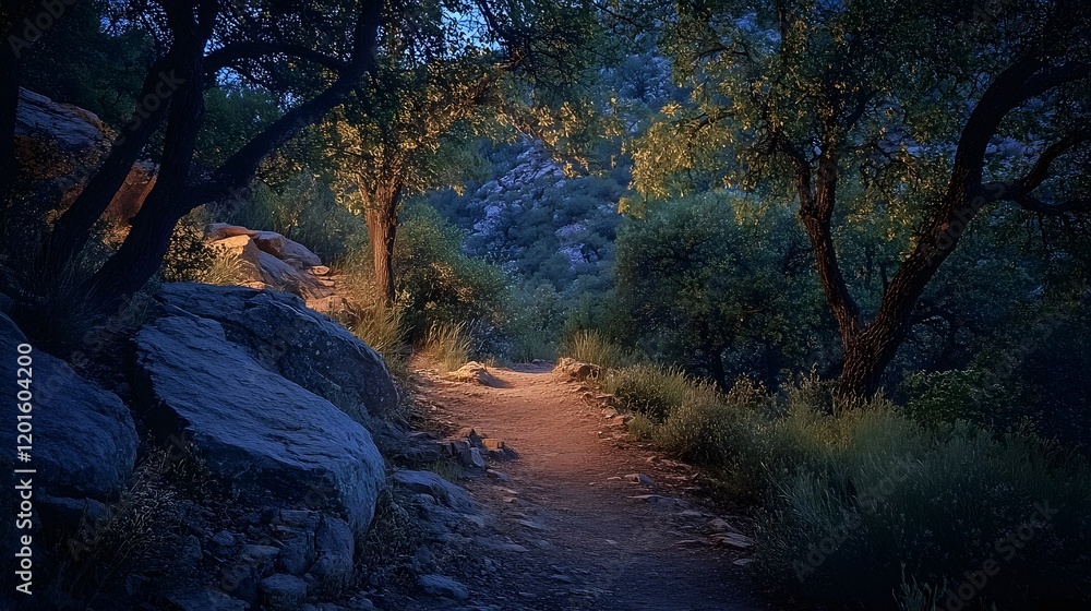 Night Hike in the Mountains Night Hike in the Mountains