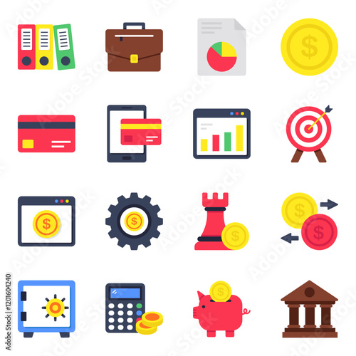 Pack of Business Flat Icon