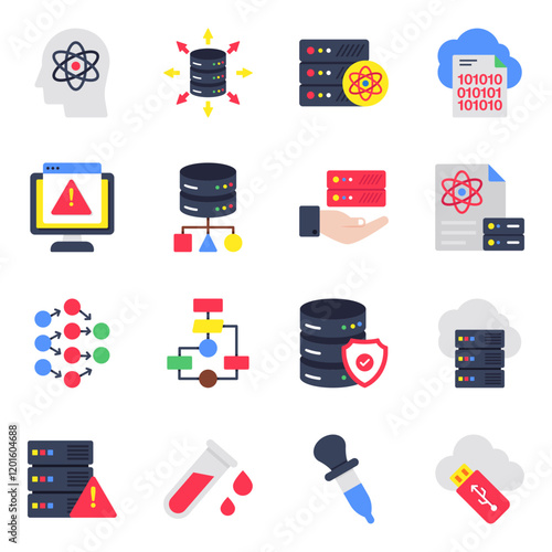 Set of Science and Lab Flat Icons