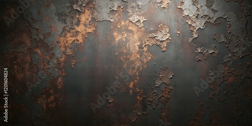 Hintergrund Grunge Textur mit Rost und Rissen - Metall Oberfläche alt und verwittert - Design Ebene Element