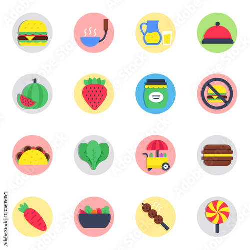 Pack of Fastfood Flat icon
