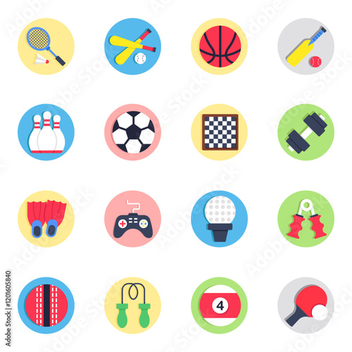 Set of Sports Flat Icons