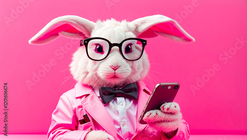 bunny with a bow