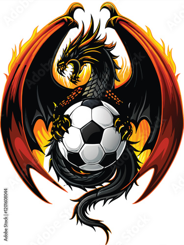 A majestic, fire-breathing dragon with emerald scales and glowing eyes, fiercely gripping a blazing inferno in its claws, creating a dramatic and captivating image.
