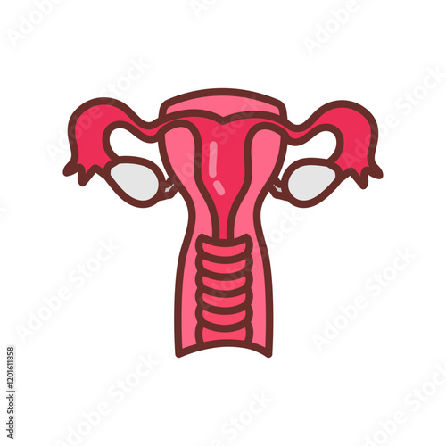 Uterus Filled Icons , Vector illustration
