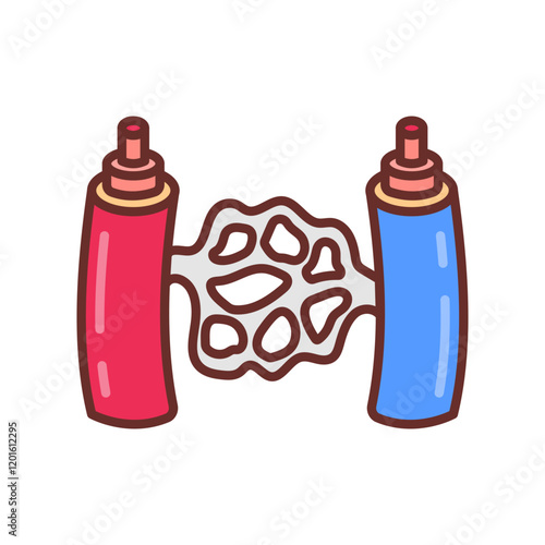 Blood Vessel Filled Icons , Vector illustration