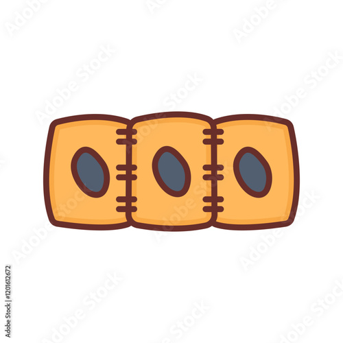 Epithelial Tissue Filled Icons , Vector illustration