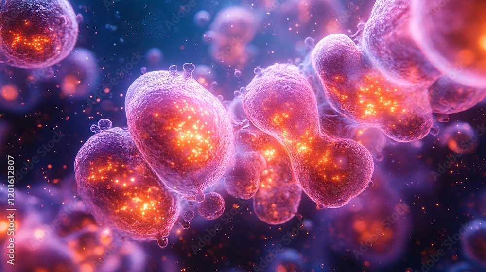 Close Up of Digital Alveoli in Bright Colors Close Up of Digital Alveoli in Bright Colors