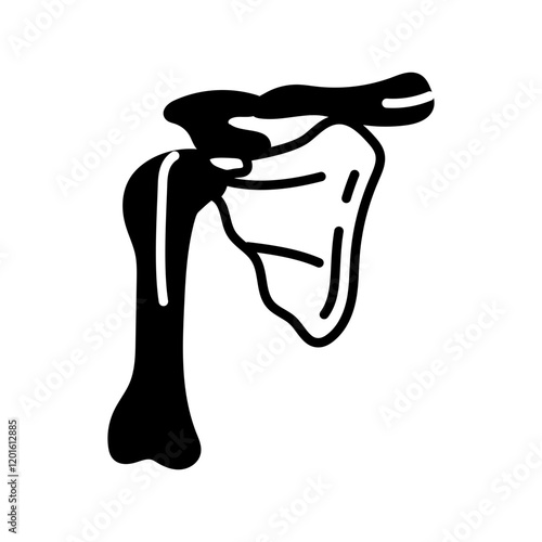 Scapula Glyph Icon, Vector illustration