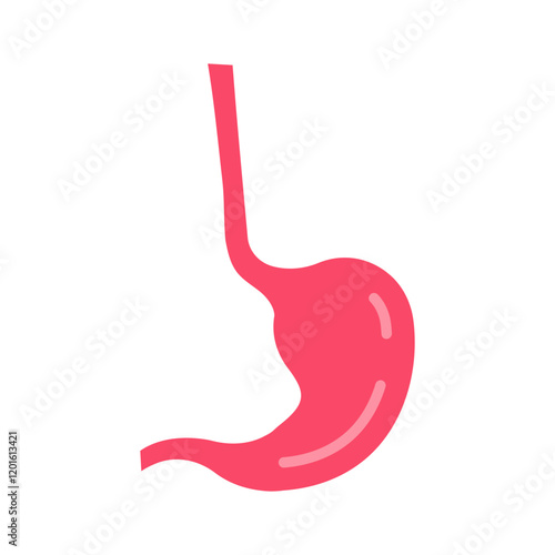Esophagus Flat Icons, Vector illustration