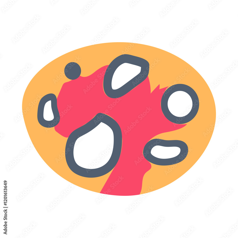Ovarian Follicles Flat Icons, Vector illustration Ovarian Follicles Flat Icons, Vector illustration