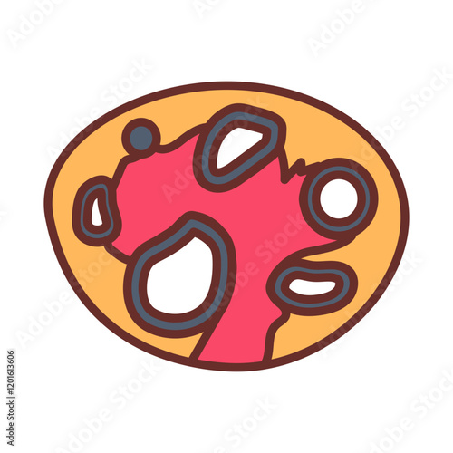 Ovarian Follicles Filled Icons , Vector illustration