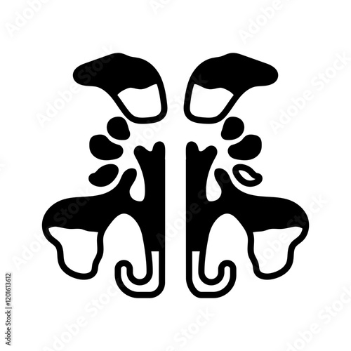 Sinuses Glyph Icon, Vector illustration