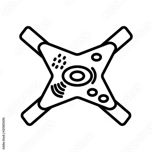 Connective Tissue Outline Icon, Vector illustration