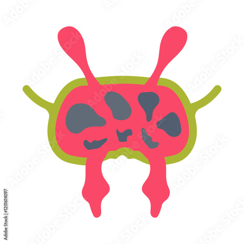 Lymph Nodes Flat Icons, Vector illustration