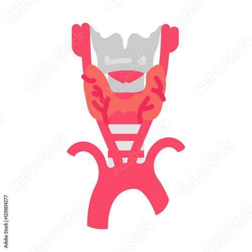 Inferior Thyroid Vein Flat Icons, Vector illustration