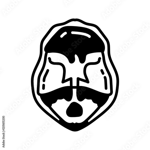 Cranial Cavity Glyph Icon, Vector illustration